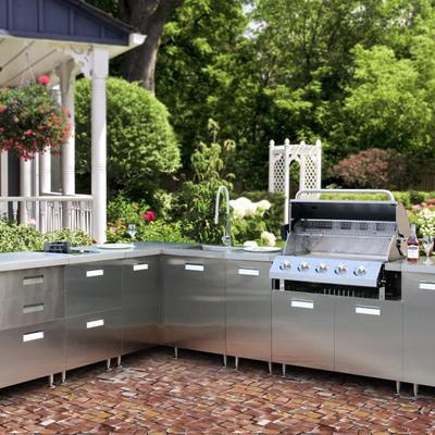 304 Stainless Steel Kitchen  Cabinet for Outdoor Party and BBQ - HY001